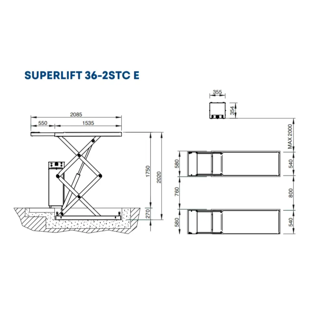 HPA SUPERLIFT 36-2STC E 3.6t Scissor Lift