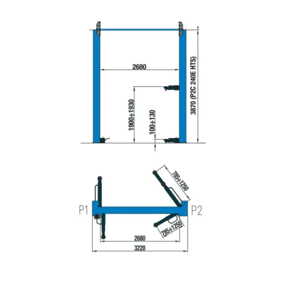 HPA 2 Post P2C 240 E HTS 4.0t Lift