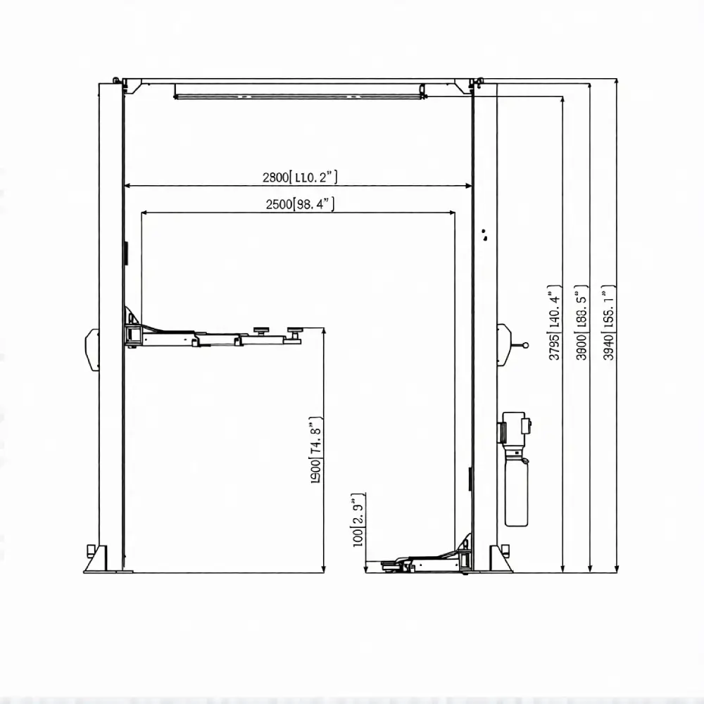AUTEXA AX-TL45C 4.5t 2 Post Lift