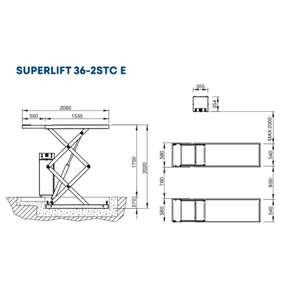 HPA SUPERLIFT 36-2STC E 3.6t Scissor Lift