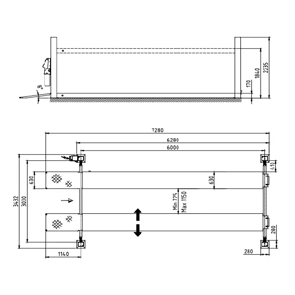 Autop Stenhoj Major 7230 7.2t 4 Post Lift