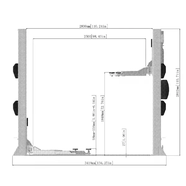 AUTEXA AX-TL40B 4.0t 2 Post Lift